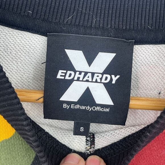 Ed Hardy Multicolor Foregoer 2018 Camouflage All Over Printed Sweatshirt Small - Picture 3 of 8